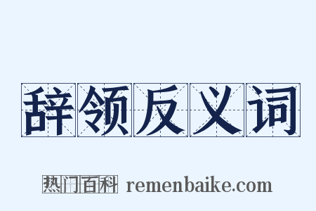 辞领反义词是什么意思的图片
